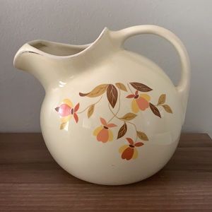 Vintage HALL Superior Jewel Tea Autumn Leaf Ball Pitcher